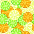 Vector graphics. Seamless pattern. Grapefruits on a blue background Royalty Free Stock Photo